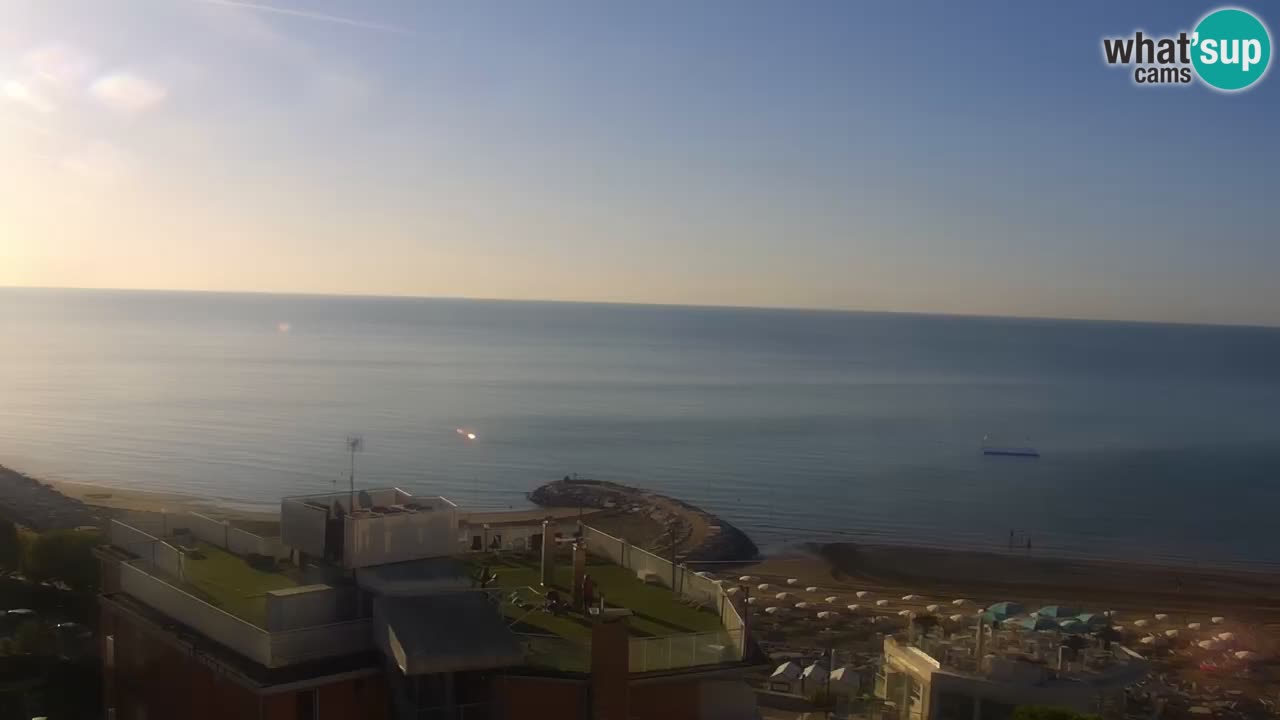 Webcam Caorle Ponente beach from Hotel Marco Polo
