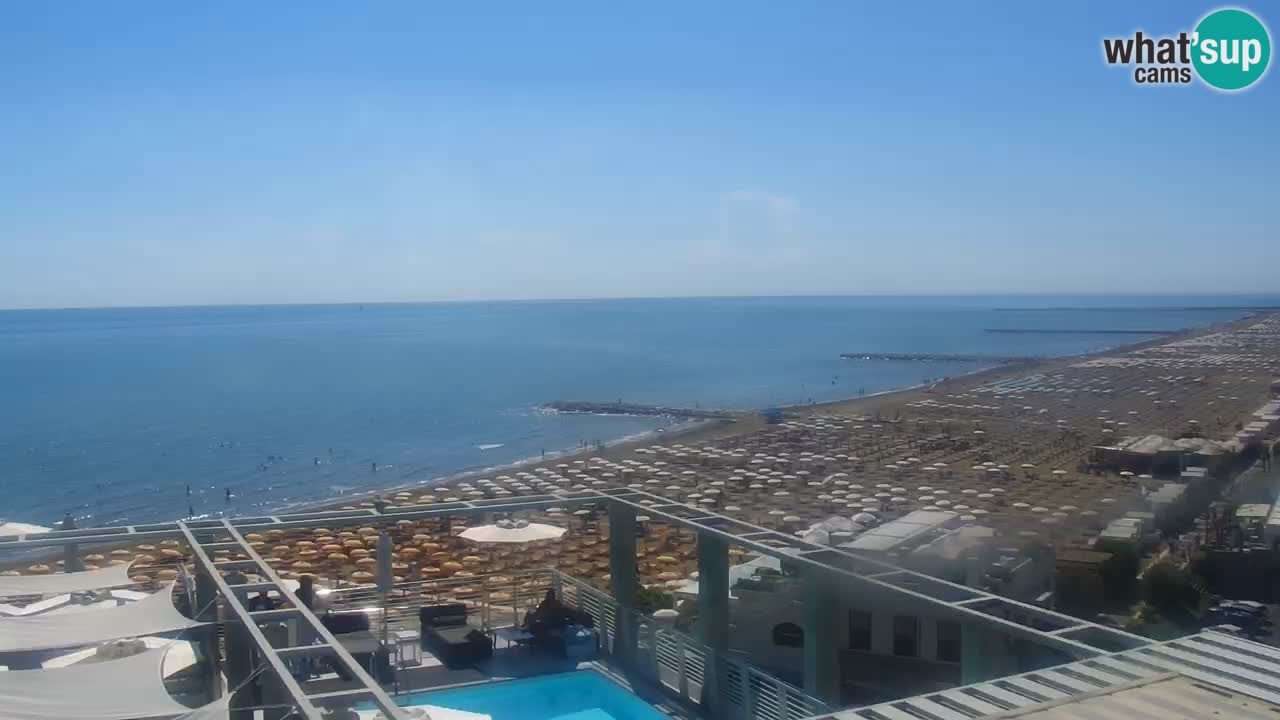 Webcam Caorle weststrand – Ponente Strand nach Hotel Marco Polo