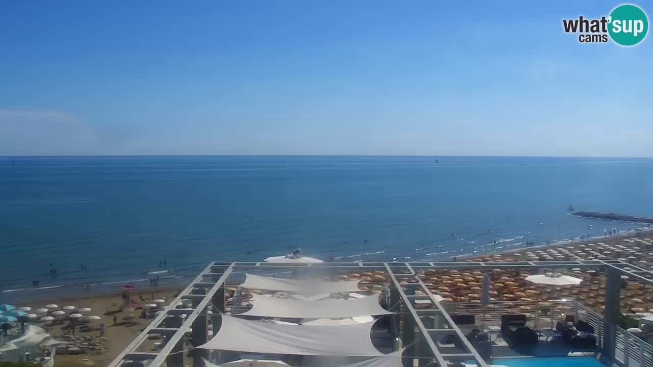 Webcam Caorle Ponente beach from Hotel Marco Polo