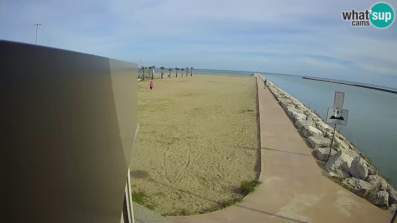 Web kamera Caorle  – Plaža Ponente – ob kanalu Livenza