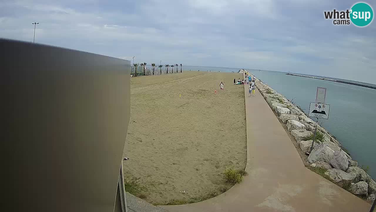 Caorle webcam Pic Nic – plage Ponente – rivière Livenza