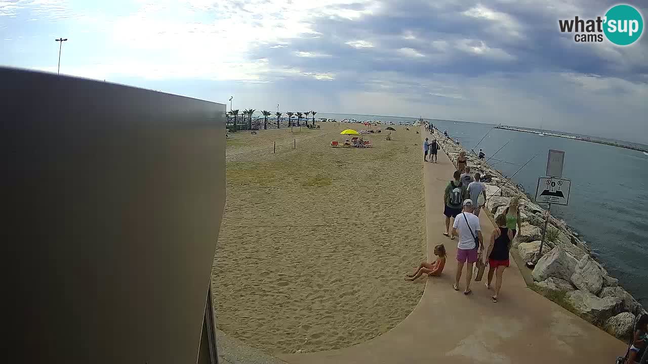 Caorle webcam Pic Nic – plage Ponente – rivière Livenza