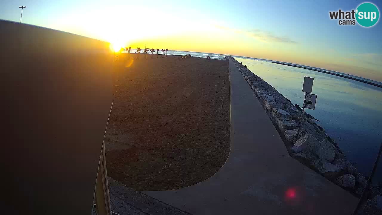 Caorle webcam Pic Nic – plage Ponente – rivière Livenza