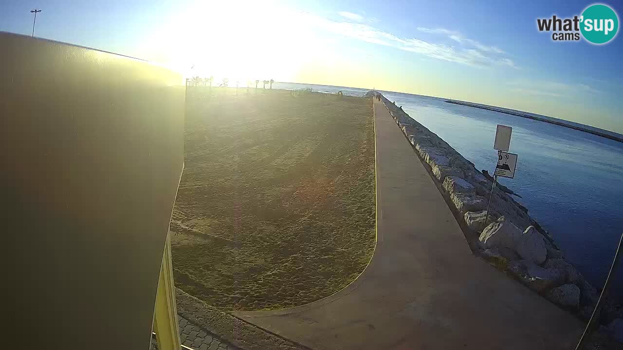 Caorle webcam Pic Nic – plage Ponente – rivière Livenza