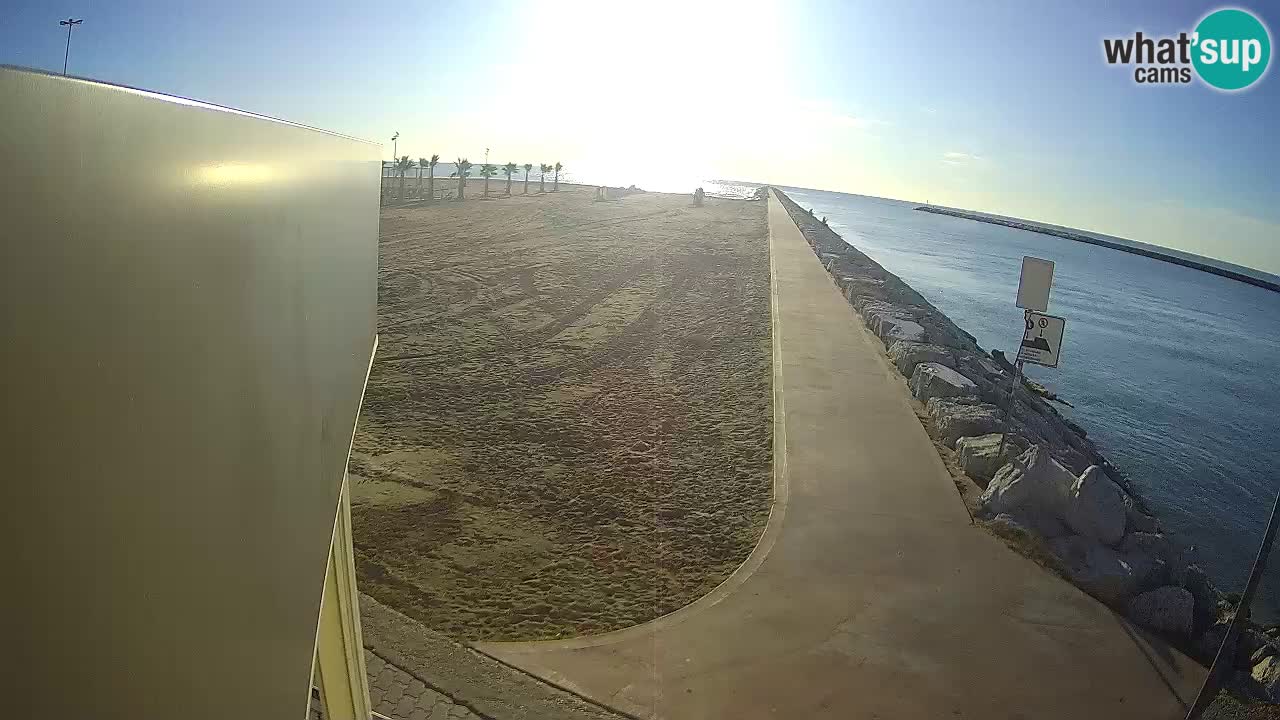 Caorle webcam Pic Nic – plage Ponente – rivière Livenza