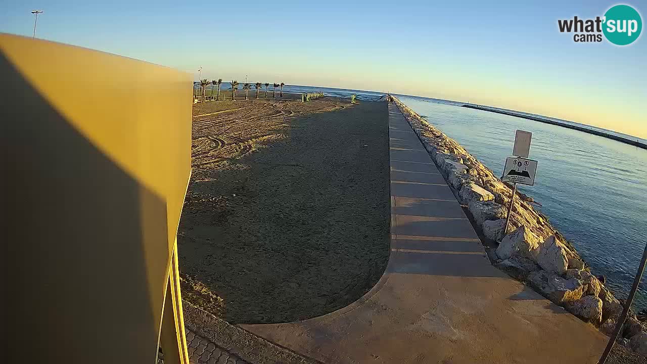 Caorle webcam Pic Nic – plage Ponente – rivière Livenza