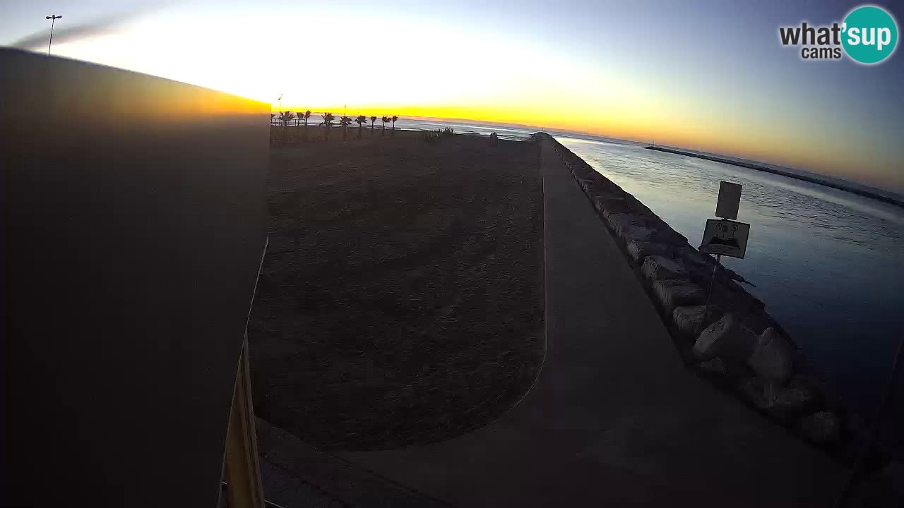 Caorle webcam Pic Nic – plage Ponente – rivière Livenza