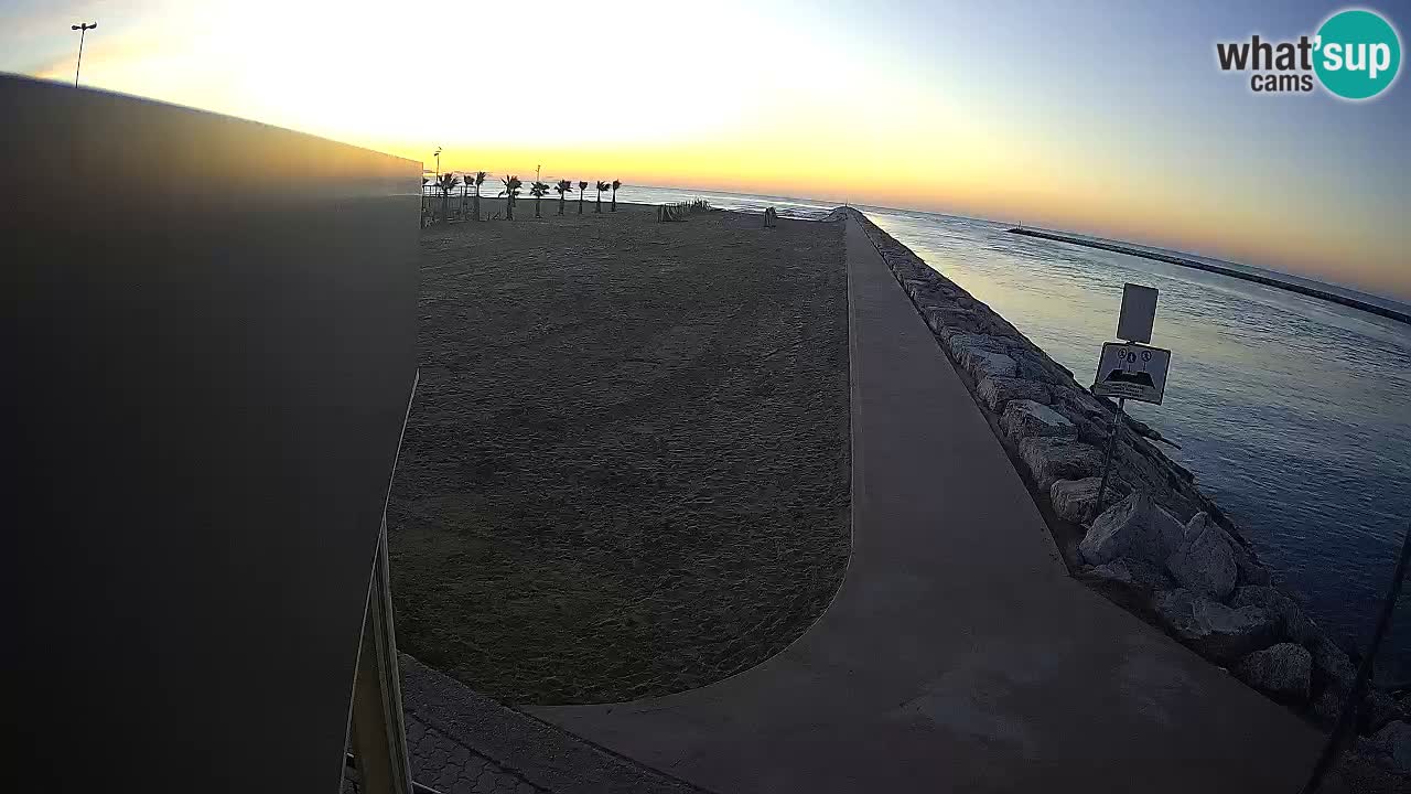 Caorle webcam Pic Nic – plage Ponente – rivière Livenza