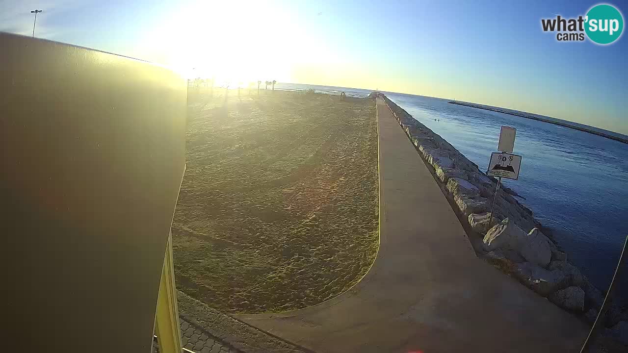 Caorle webcam Pic Nic – plage Ponente – rivière Livenza