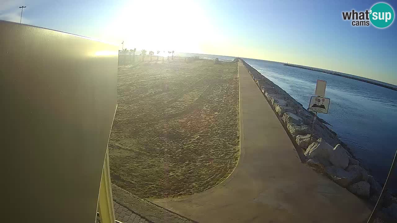 Caorle webcam Pic Nic – plage Ponente – rivière Livenza