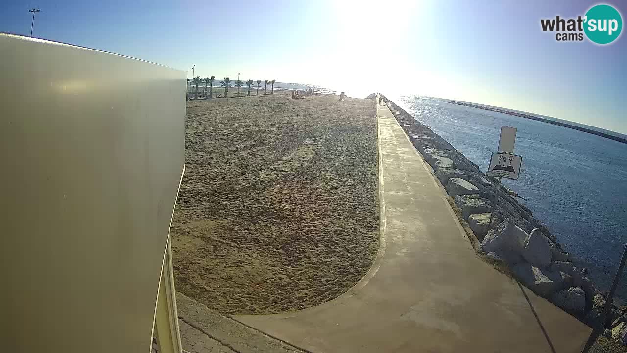 Caorle webcam Pic Nic – plage Ponente – rivière Livenza