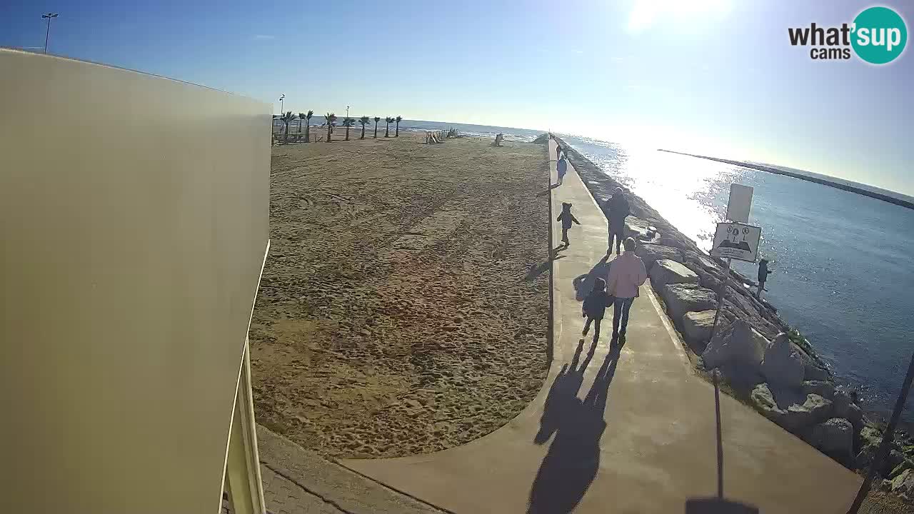 Caorle webcam Pic Nic – plage Ponente – rivière Livenza