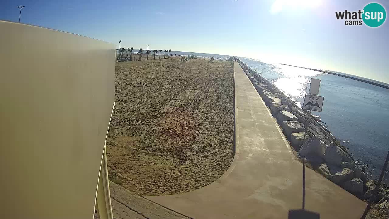 Caorle webcam Pic Nic – plage Ponente – rivière Livenza