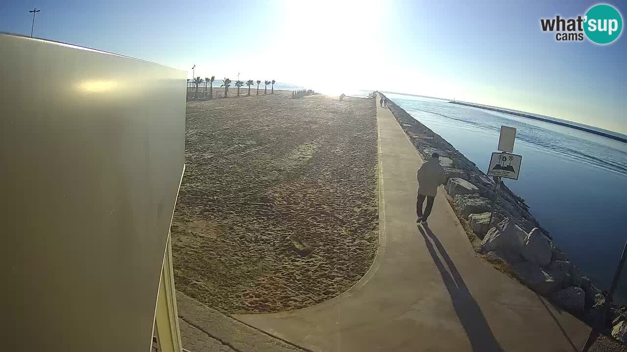 Caorle webcam Pic Nic – plage Ponente – rivière Livenza