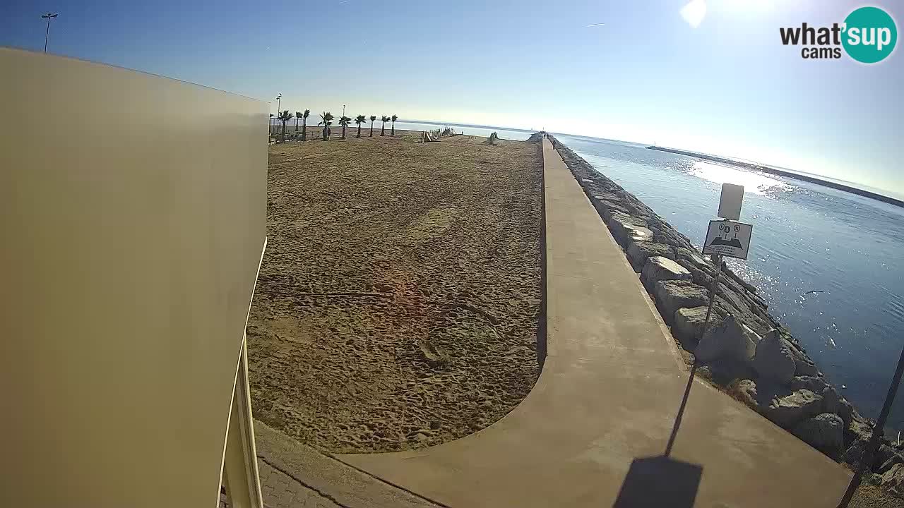 Caorle webcam Pic Nic – plage Ponente – rivière Livenza