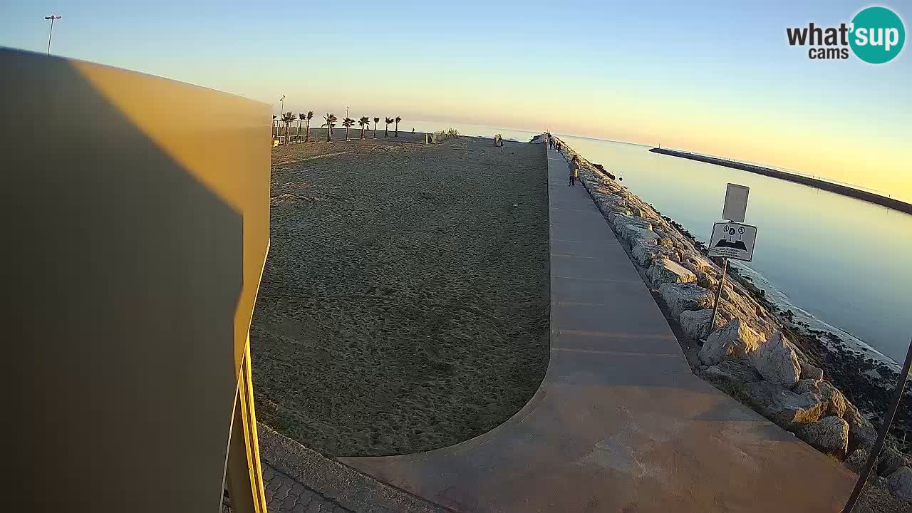 Caorle webcam Pic Nic – plage Ponente – rivière Livenza