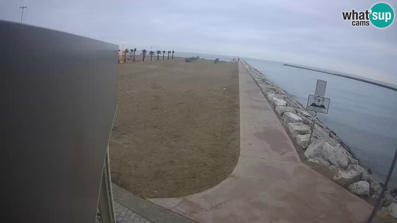 Caorle webcam Pic Nic – plage Ponente – rivière Livenza