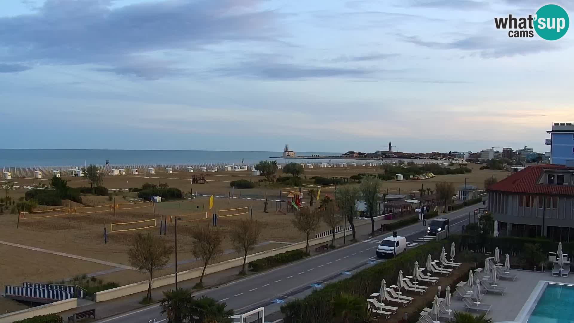 Live webcam Caorle – Spiaggia Levante – Hotel Alexander