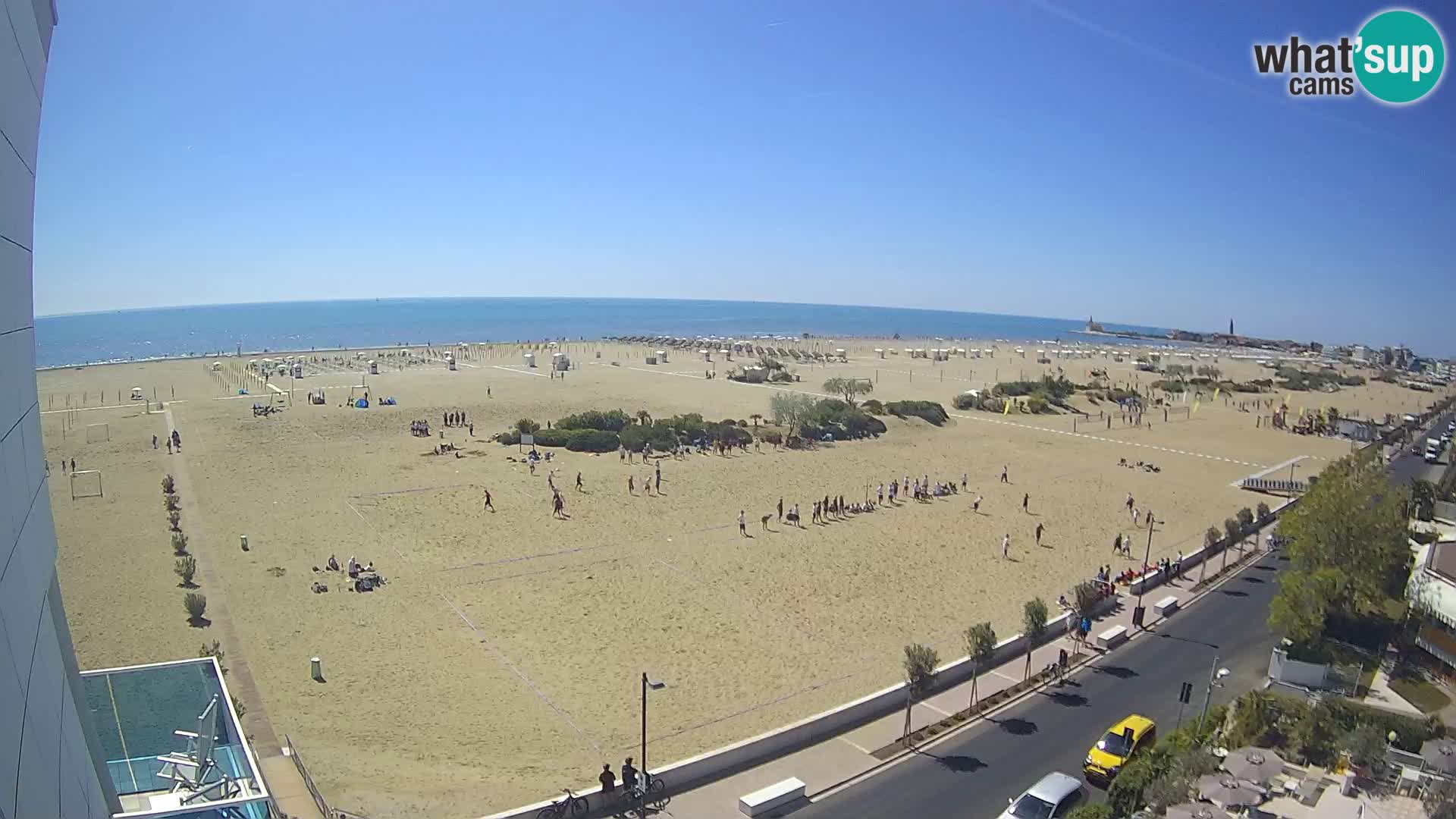Hotel Panoramic v živo Caorle plaža Levante spletna kamera – Italija