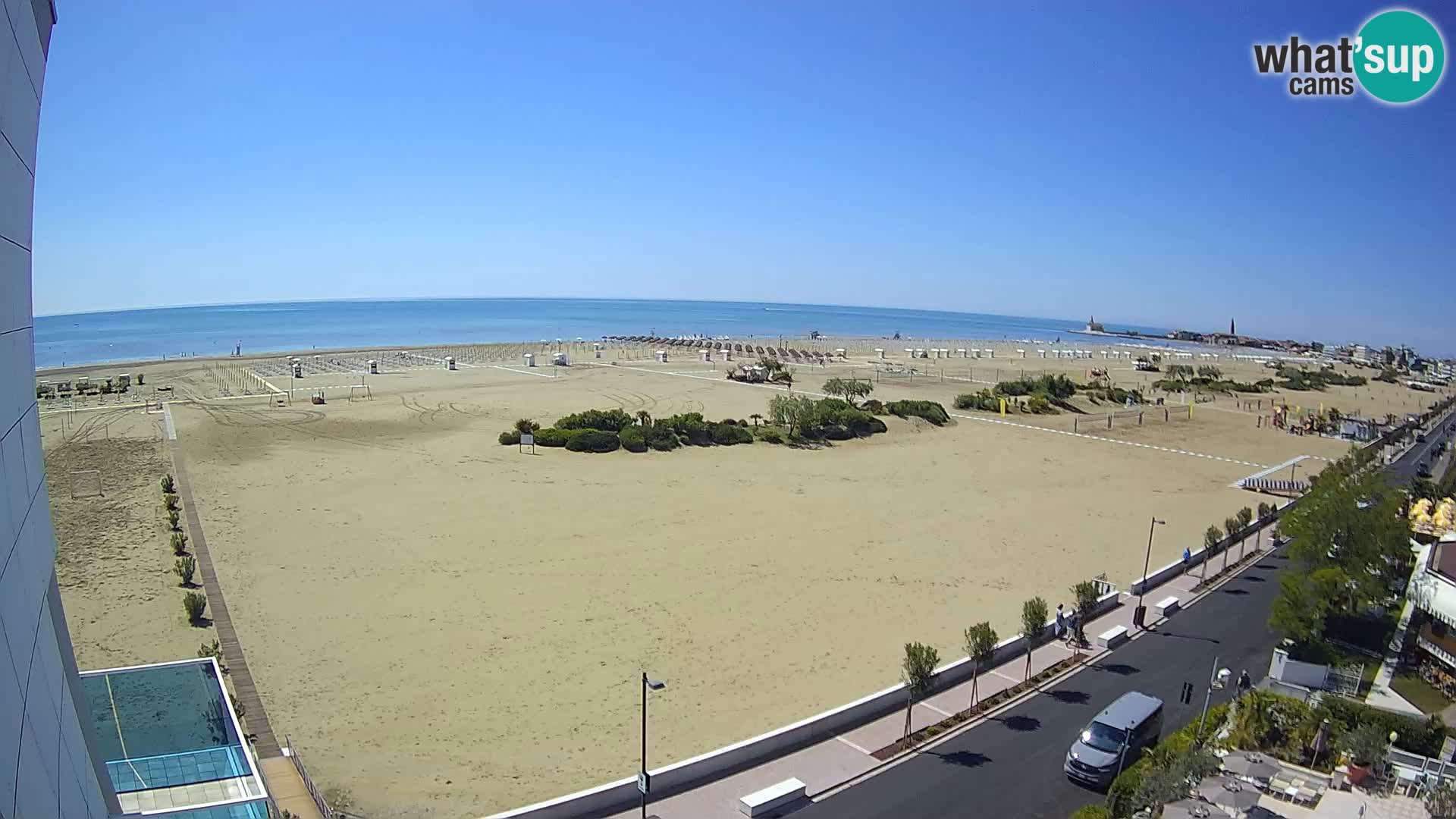 Hotel Panoramic v živo Caorle plaža Levante spletna kamera – Italija