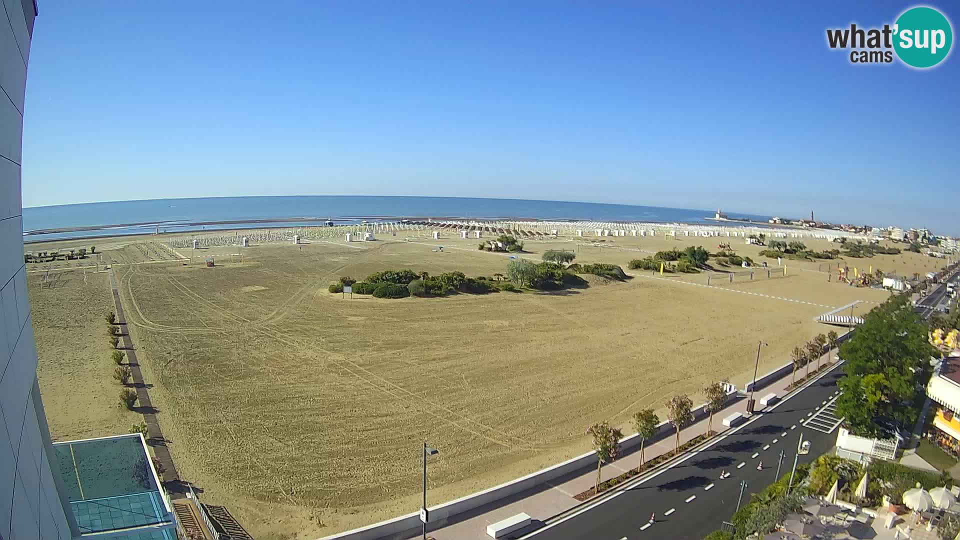 Hotel Panoramic v živo Caorle plaža Levante spletna kamera – Italija