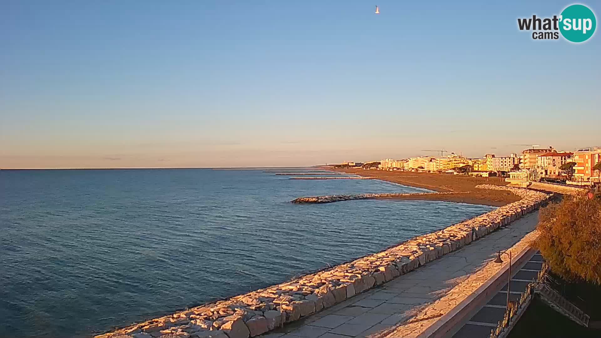 Webcam Caorle Ponente – Vue depuis les Marinai di Caorle