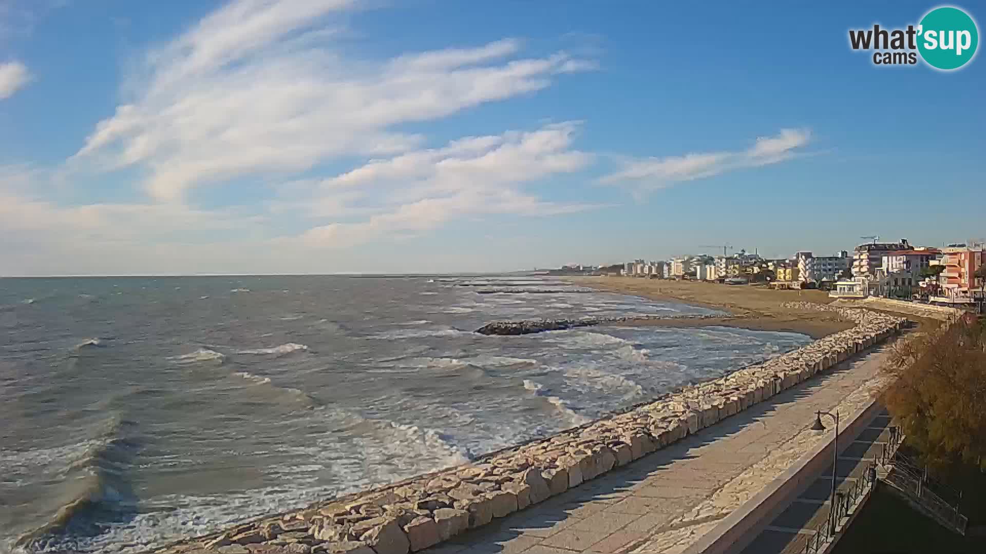 Webcam Caorle Ponente – Vue depuis les Marinai di Caorle