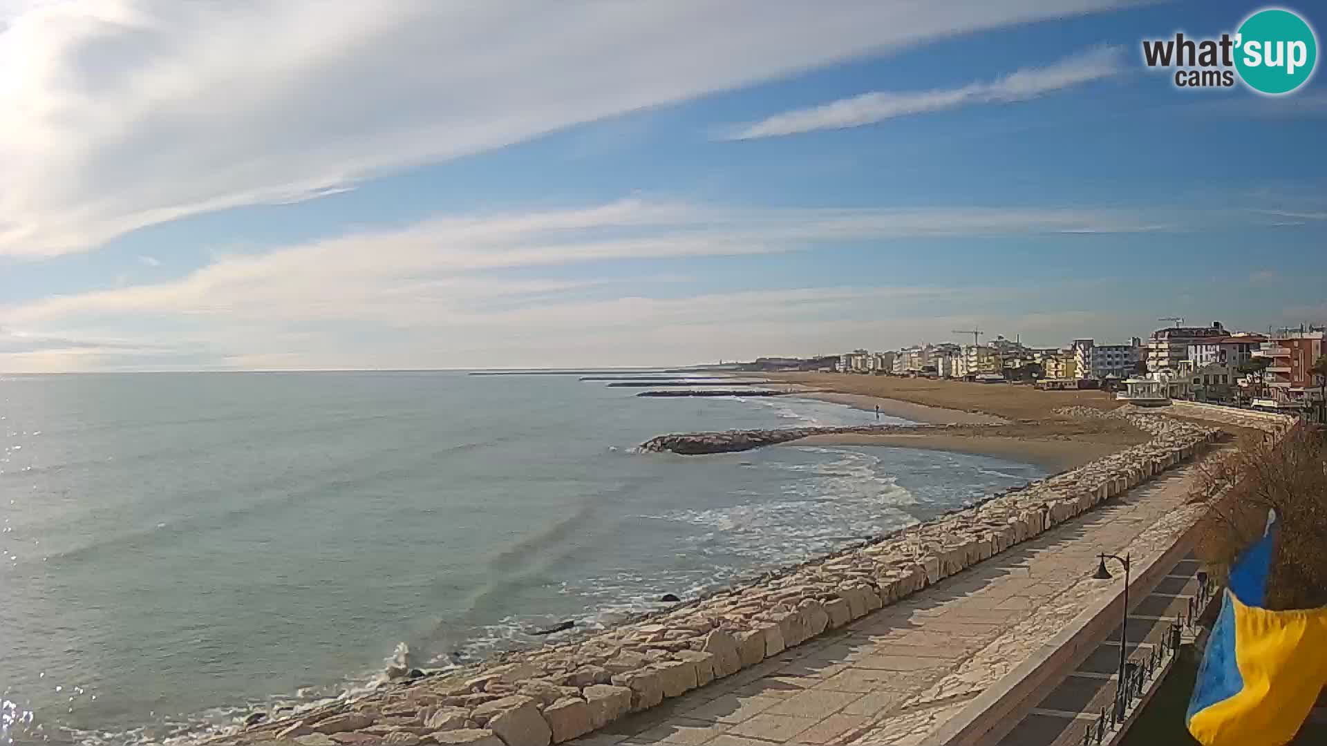 Webcam Caorle Ponente – Blick von Marinai di Caorle