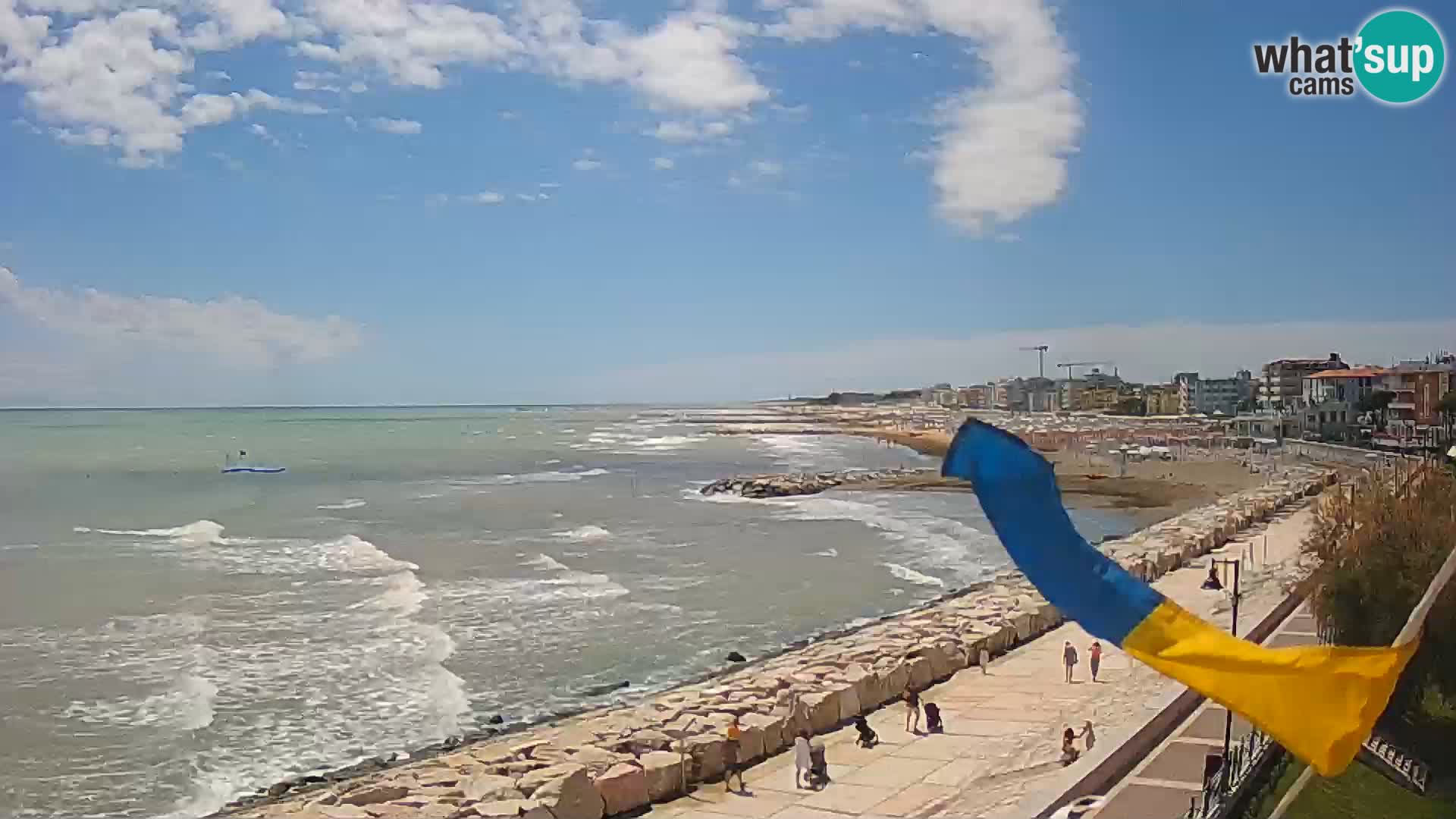 Webcam Caorle Ponente – Vue depuis les Marinai di Caorle