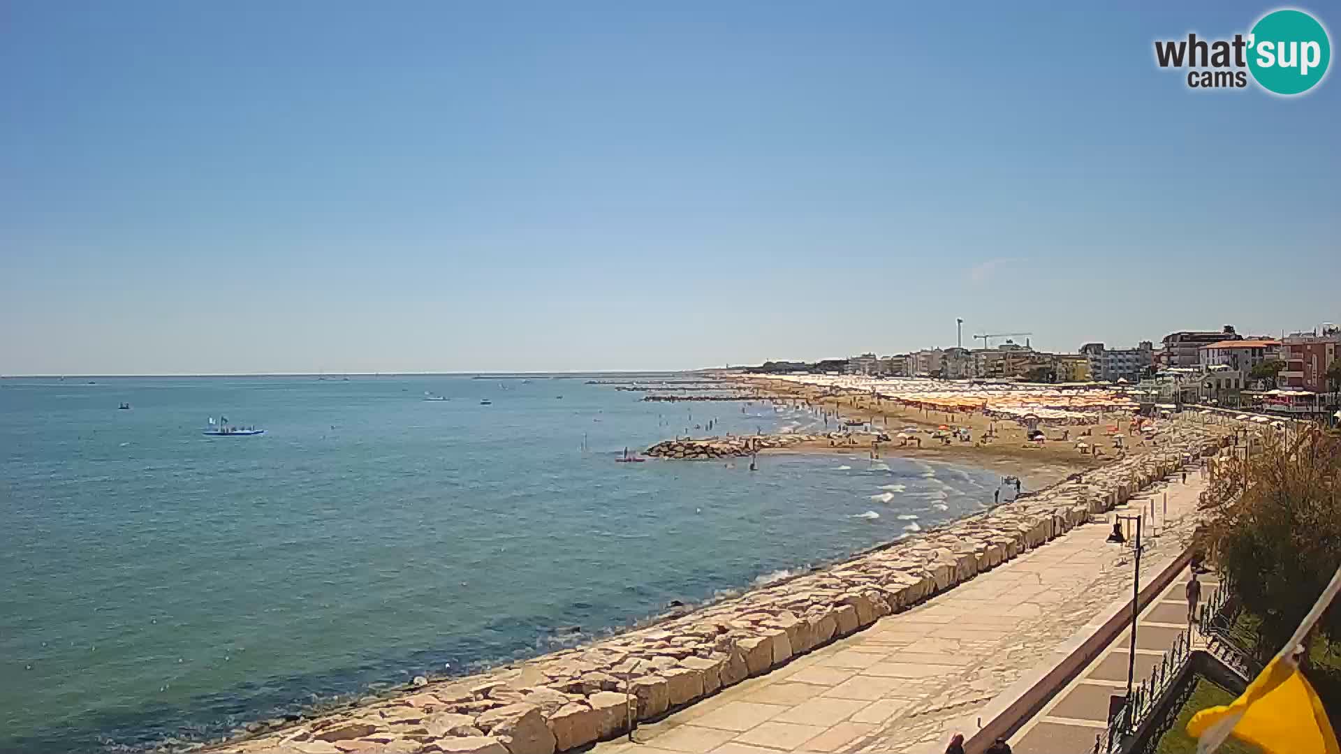 Webcam Caorle Ponente – Blick von Marinai di Caorle