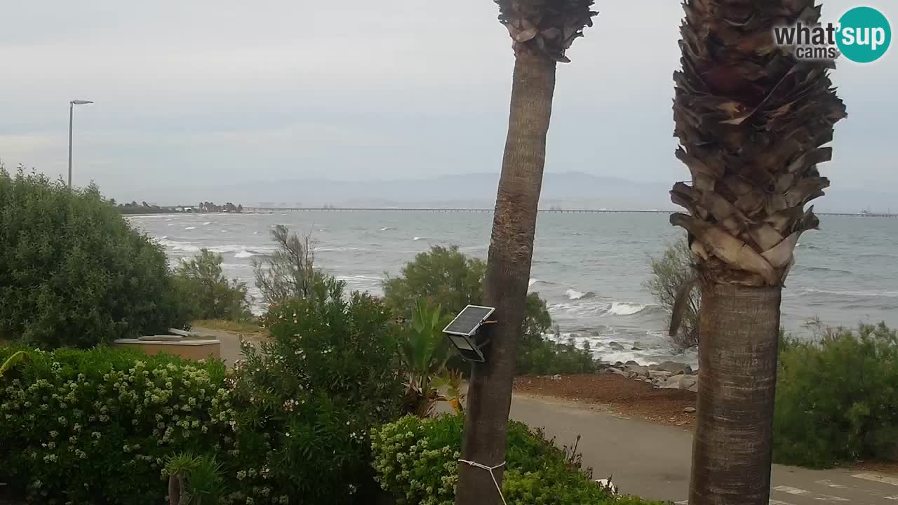 Webcam en direct Capoterra – Plage de La Maddalena – Sardaigne – Italie