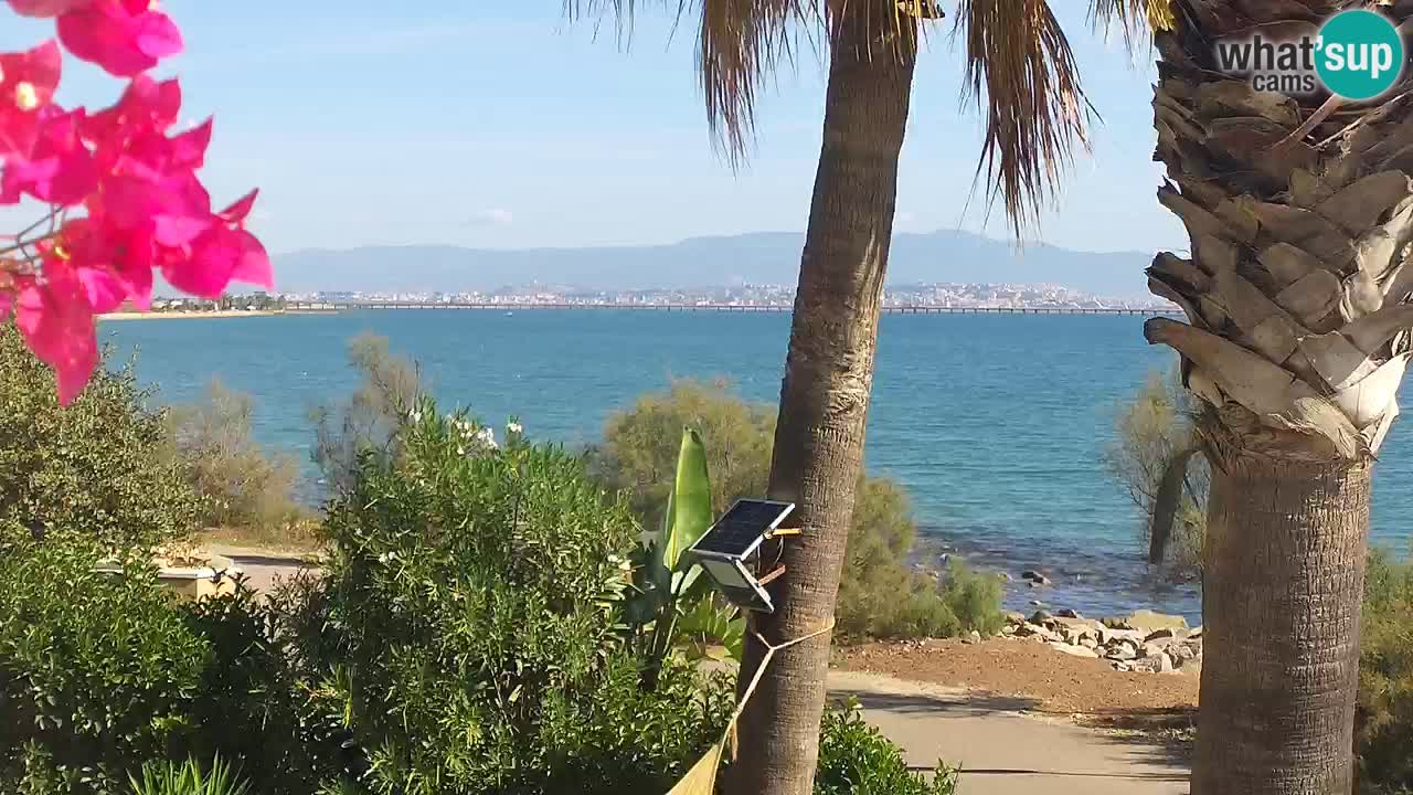 Webcam en direct Capoterra – Plage de La Maddalena – Sardaigne – Italie