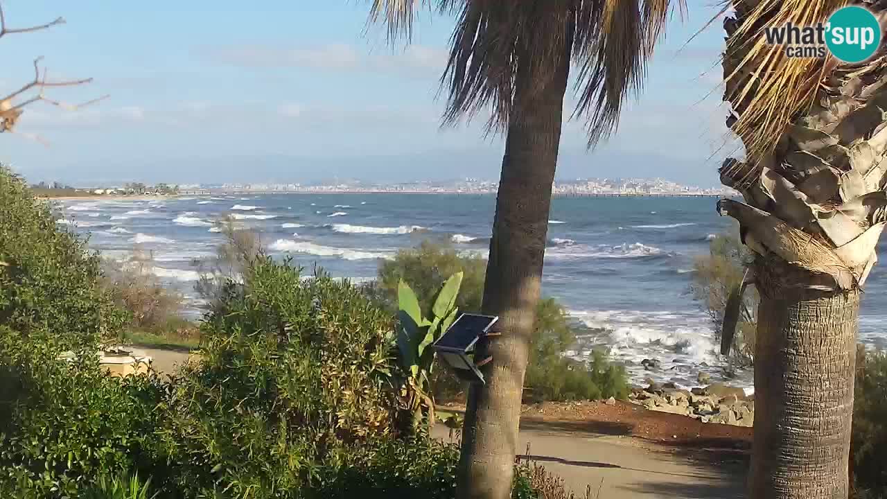 Spletna kamera v živo Capoterra – plaža La Maddalena – Sardinija – Italija