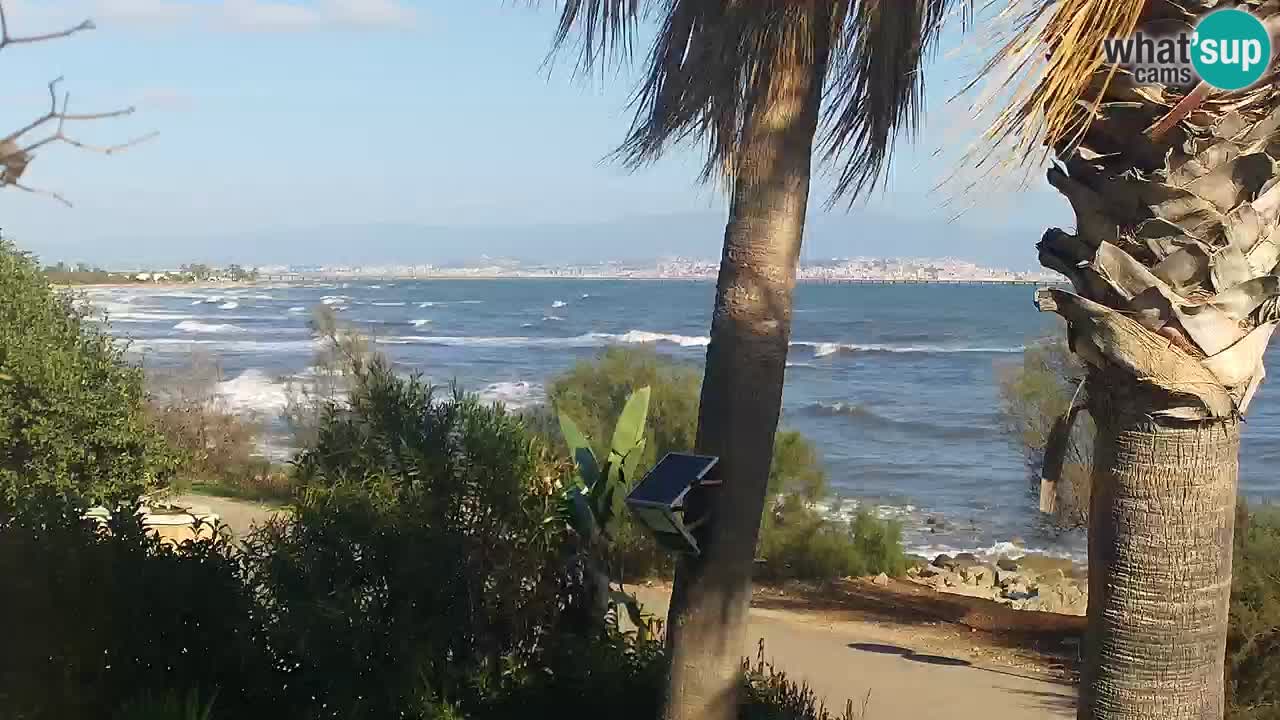 Live webcam Capoterra – Spiaggia della Maddalena – Sardegna – Italia