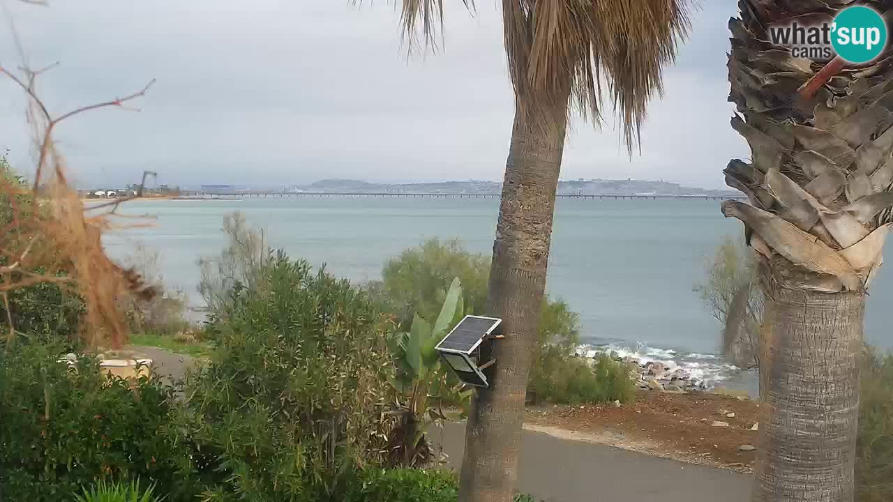 Webcam en direct Capoterra – Plage de La Maddalena – Sardaigne – Italie