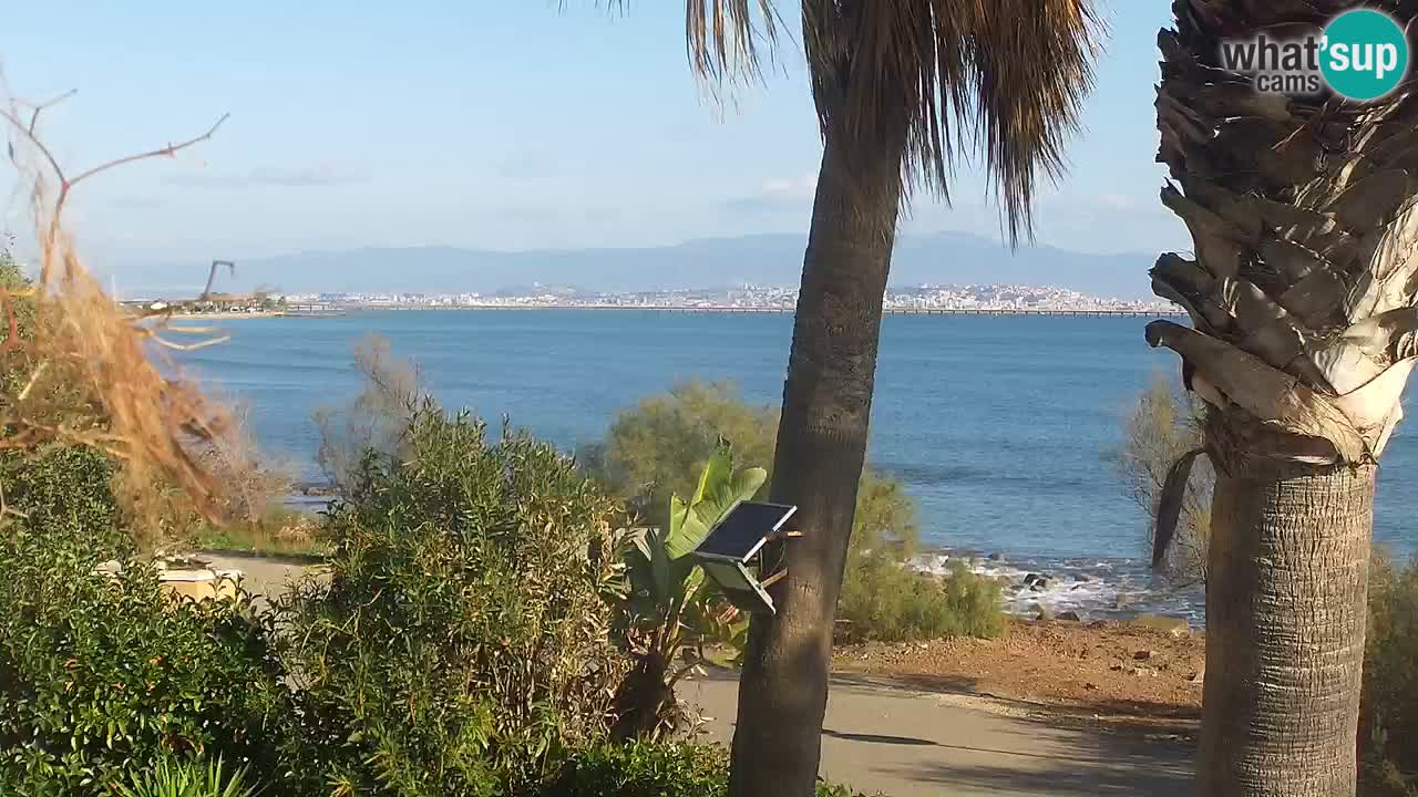 Webcam en direct Capoterra – Plage de La Maddalena – Sardaigne – Italie