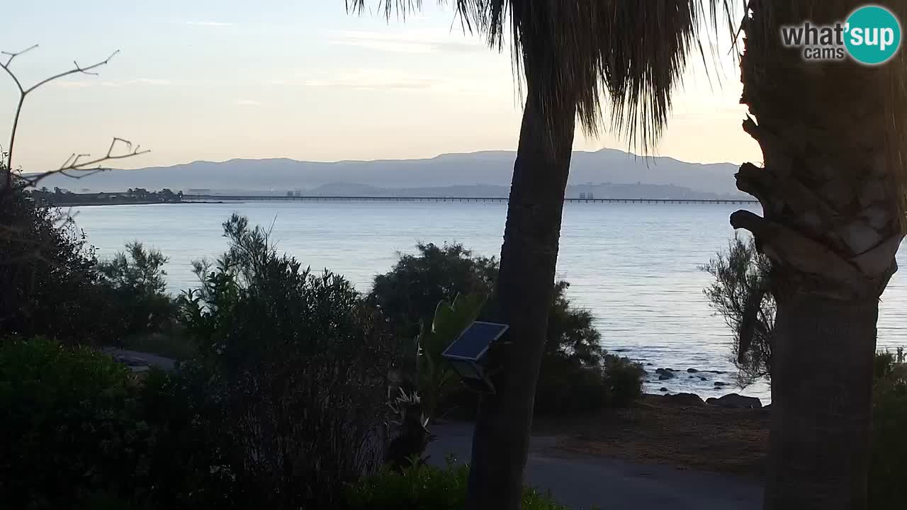 Webcam en direct Capoterra – Plage de La Maddalena – Sardaigne – Italie
