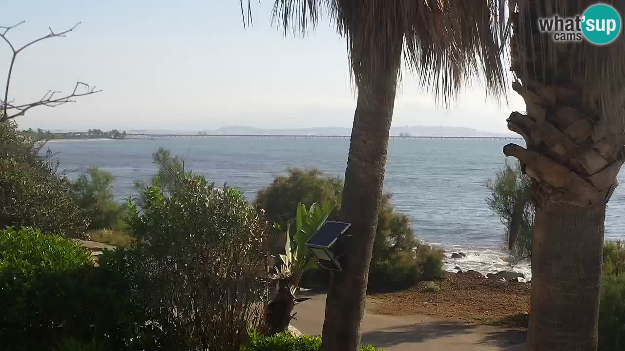 Webcam en direct Capoterra – Plage de La Maddalena – Sardaigne – Italie