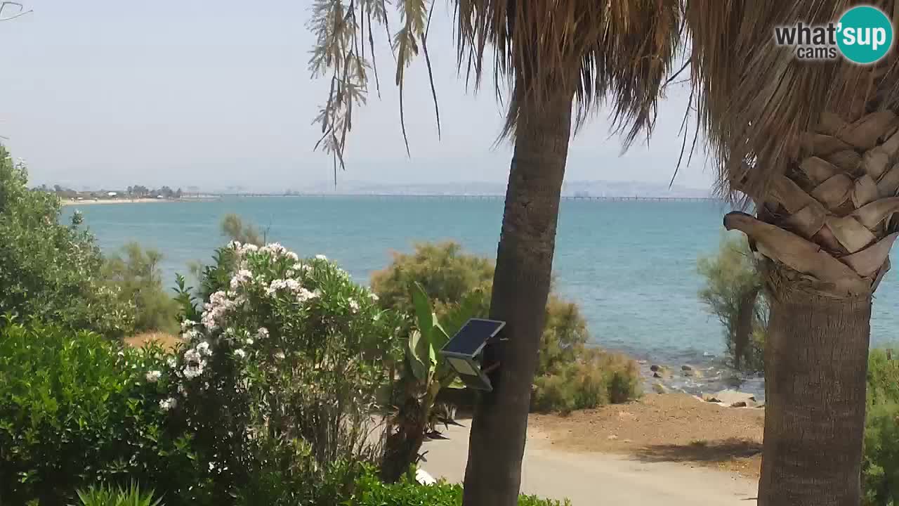 Live webcam Capoterra – Spiaggia della Maddalena – Sardegna – Italia