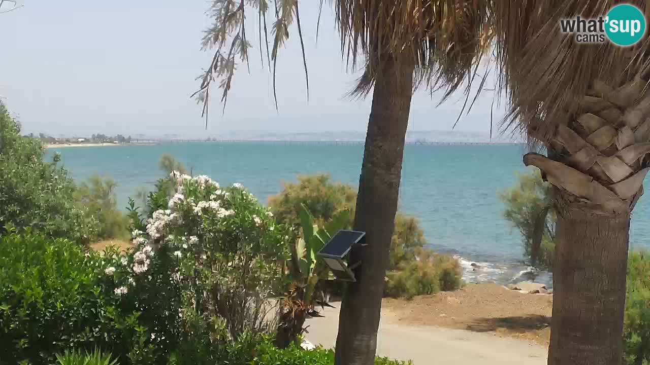Spletna kamera v živo Capoterra – plaža La Maddalena – Sardinija – Italija