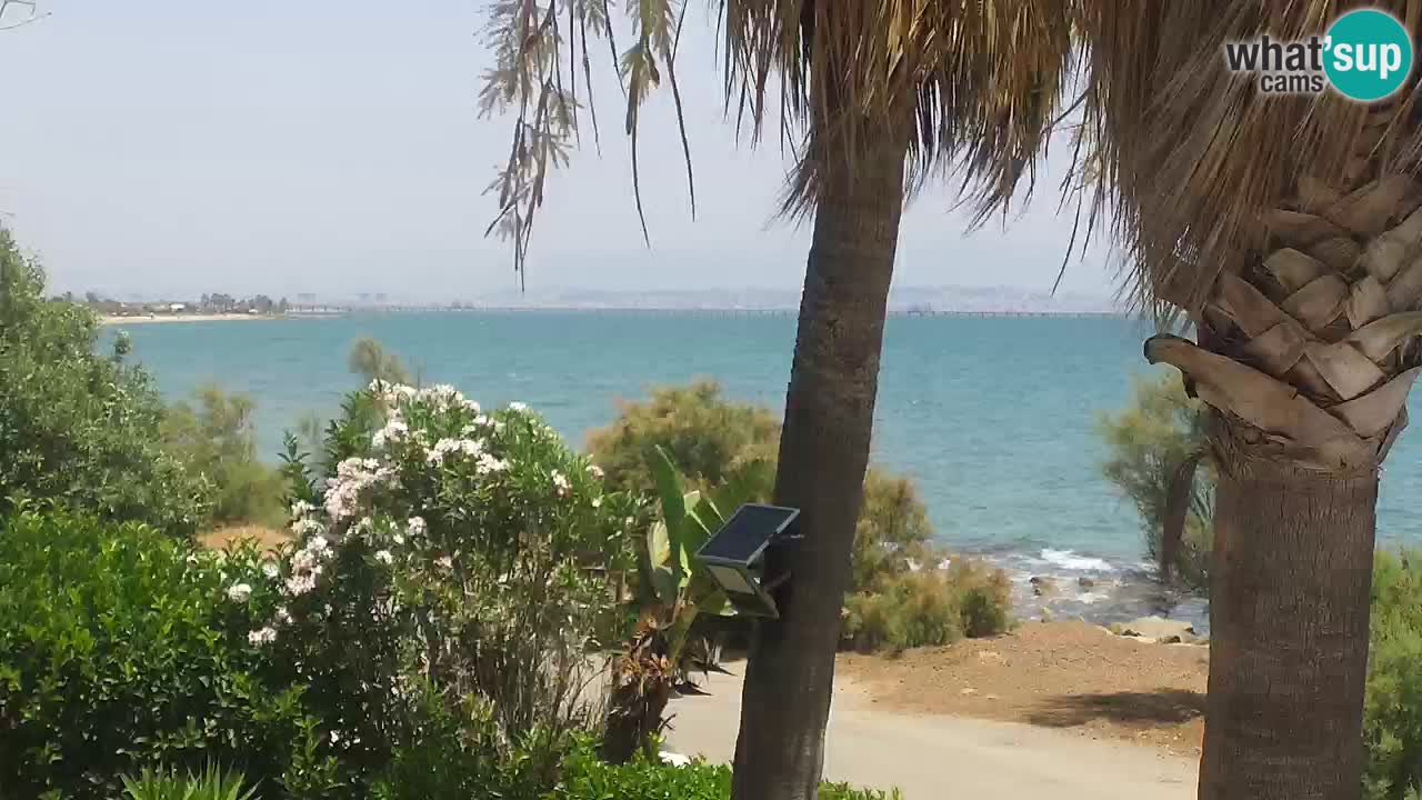 Spletna kamera v živo Capoterra – plaža La Maddalena – Sardinija – Italija