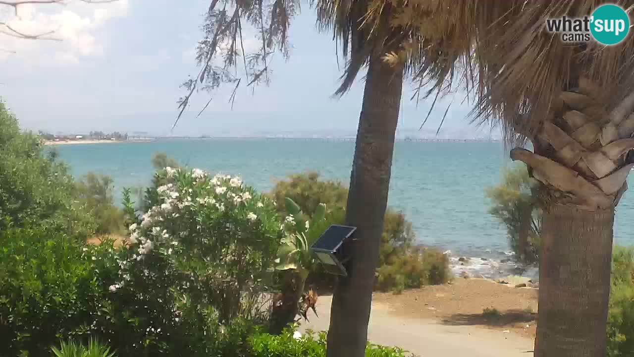 Live webcam Capoterra – Spiaggia della Maddalena – Sardegna – Italia