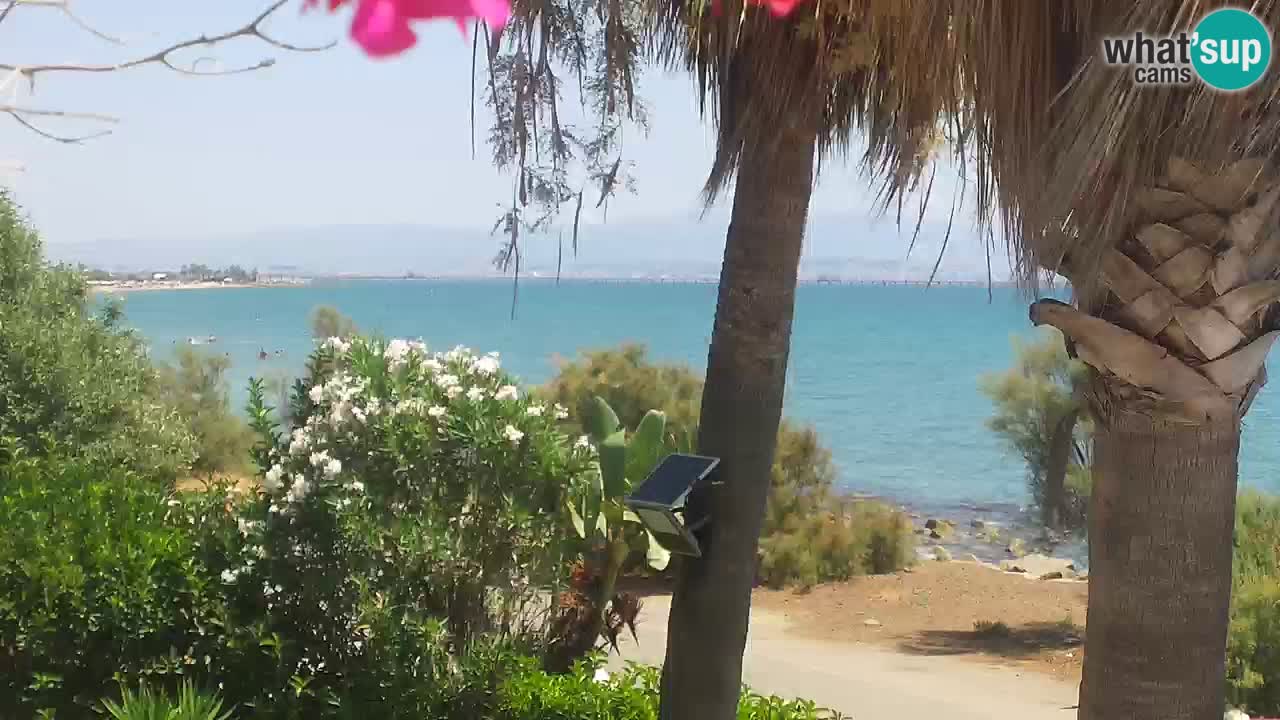 Live webcam Capoterra – Spiaggia della Maddalena – Sardegna – Italia