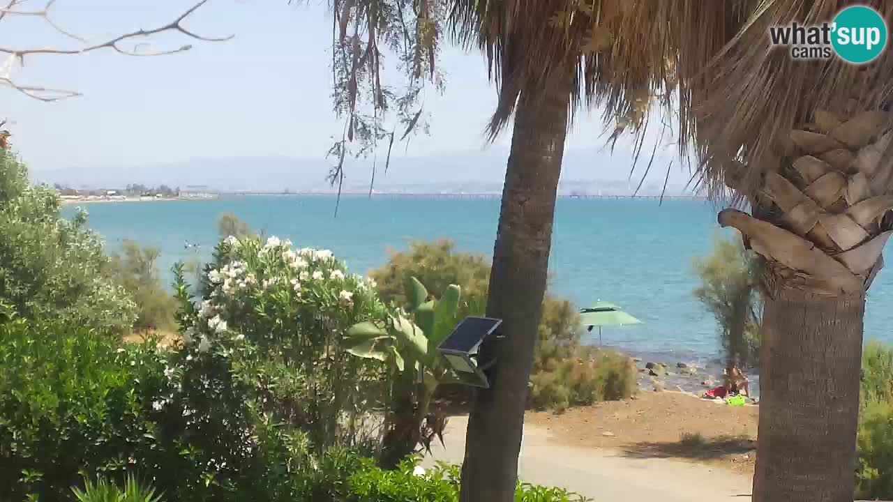 Spletna kamera v živo Capoterra – plaža La Maddalena – Sardinija – Italija