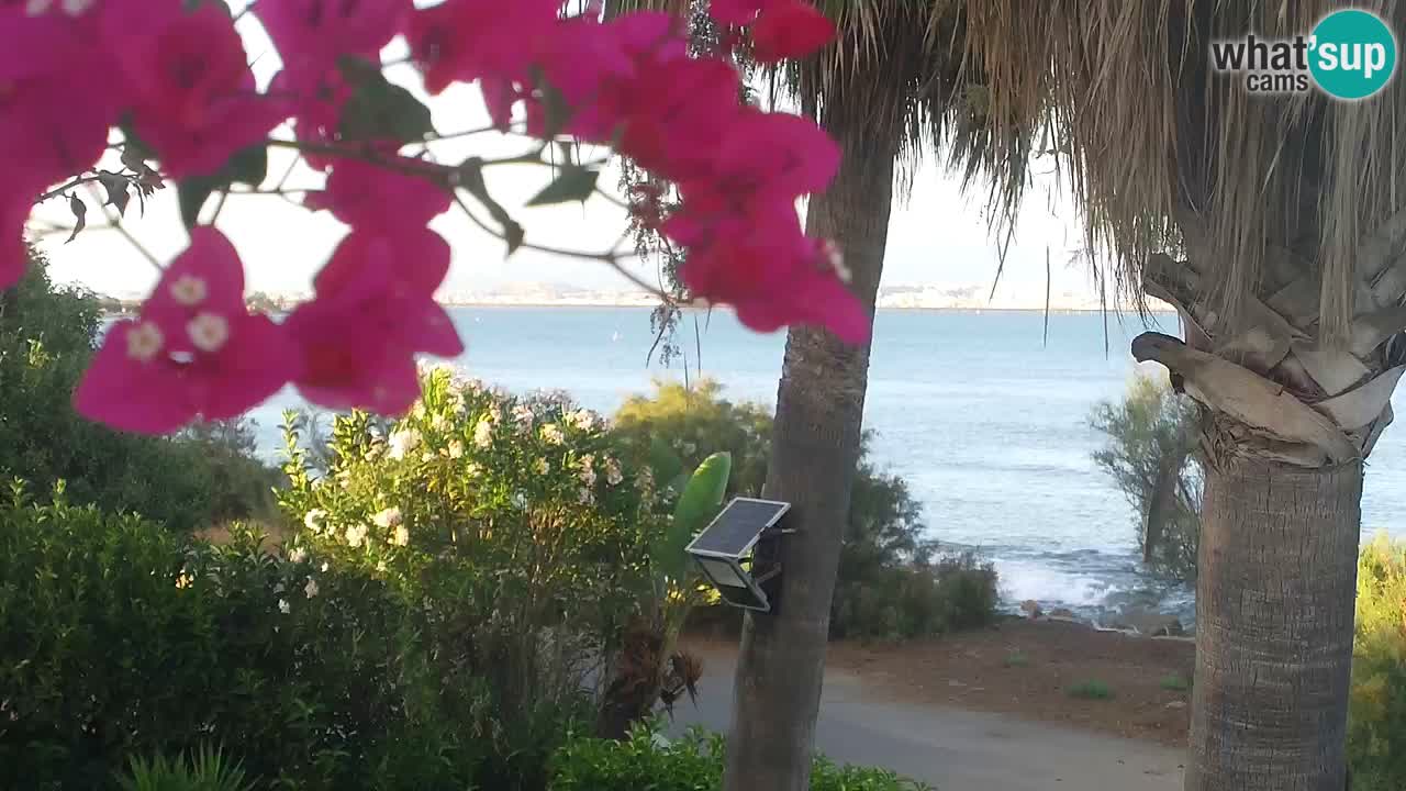 Spletna kamera v živo Capoterra – plaža La Maddalena – Sardinija – Italija