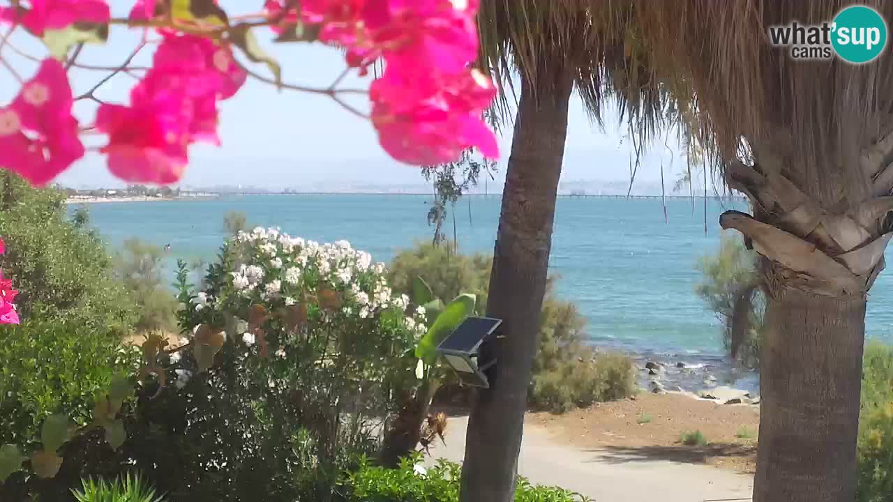 Webcam en direct Capoterra – Plage de La Maddalena – Sardaigne – Italie