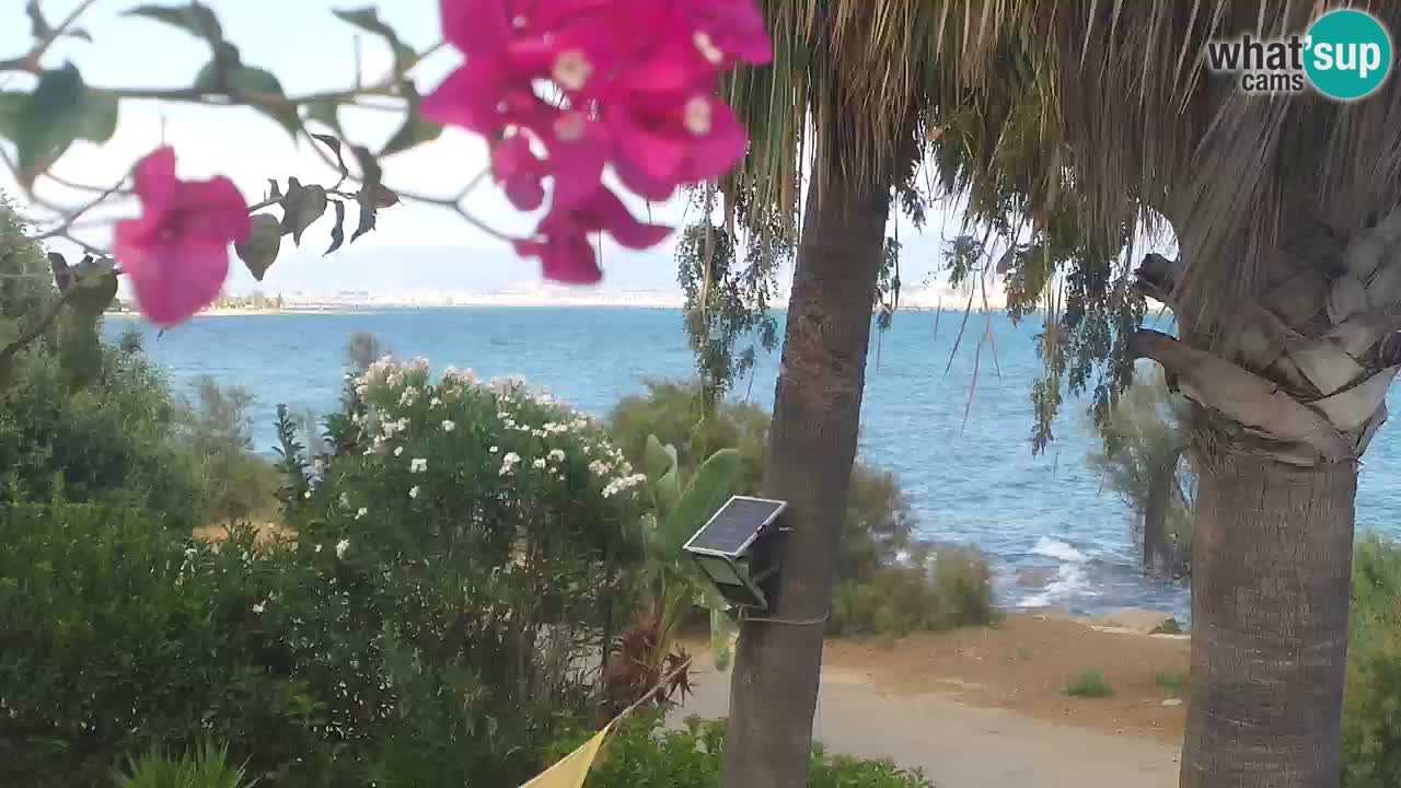 Webcam en direct Capoterra – Plage de La Maddalena – Sardaigne – Italie