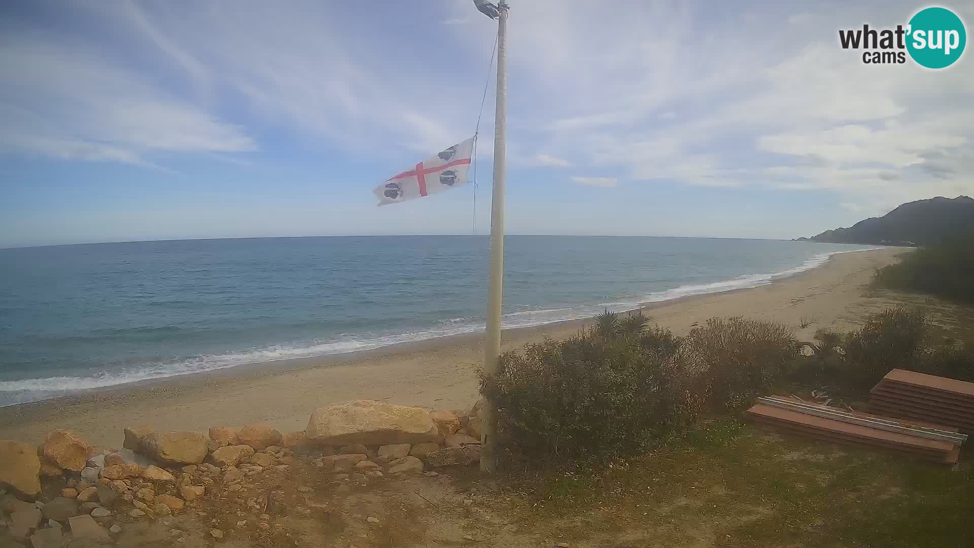 Spletna kamera plaža Museddu – Ogliastra – Sardinija – Italija