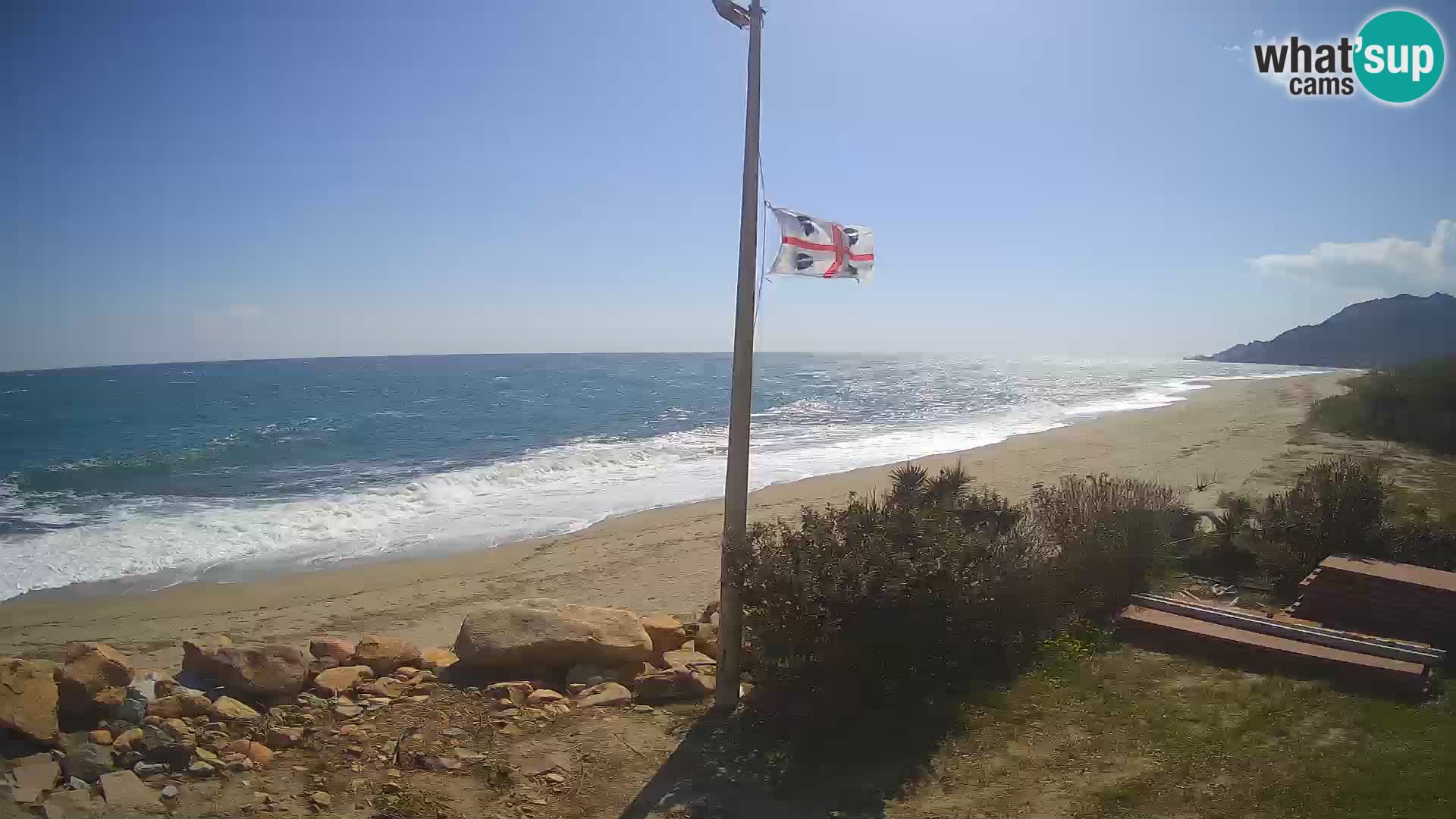 Webcam plage Museddu – Ogliastra livecam Sardaigne – Italie