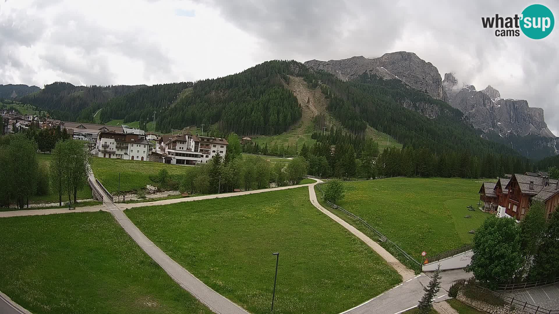 Webcam Corvara in Badia: Spectacular Views of the Sella Group